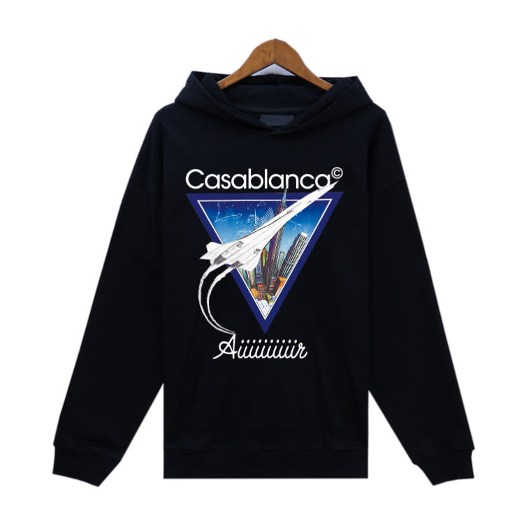 Casablanca Hoodie Autumn/Winter Rainbow Print Hooded Sweater