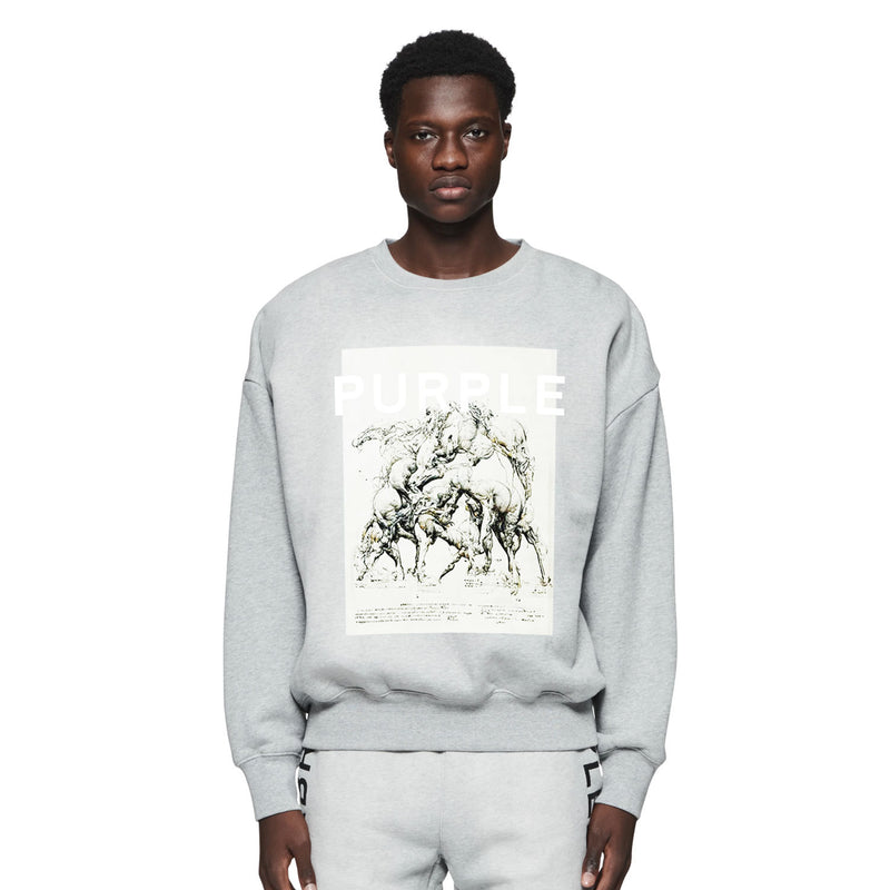 Purple Brand Sweatshirt Loose Crew Neck Sweater