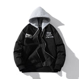 Mens Vintage Jackets Embroidered baseball jersey hooded jacket
