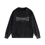 Purple Brand Distressed Sweatshirt Retro Vintage Crew Neck Sweater