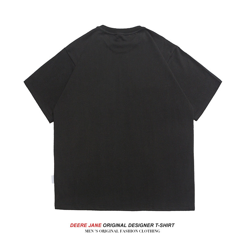 Men's T-Shirts Short-Sleeved T-shirt Men's Summer Loose All-Match Casual Cotton