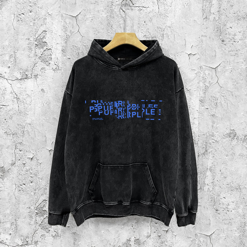 Purple Brand Distressed Hoodie Fashion Old Loose Hooded Sweater