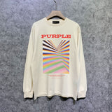 Purple Brand Long Sleeve T-Shirt Fashion Loose Long Sleeve Top