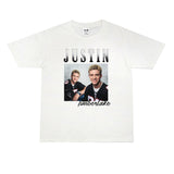 Rock Star T Shirt Justin Timberlake Music Cotton Printed T-shirt Short Sleeve Loose
