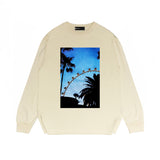 Purple Brand Long Sleeve T-Shirt Fashion Loose Long Sleeve Top