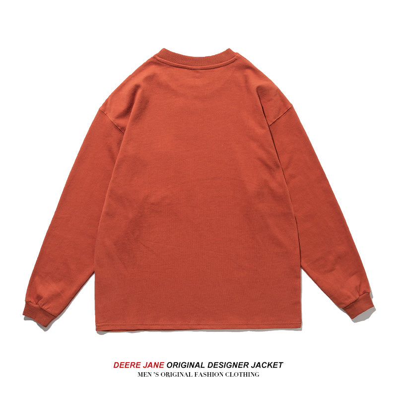 Men T-shirt Spring Long Sleeve T-shirt Men's Loose Casual