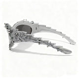 Trendy punk glasses dark asymmetrical frame