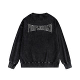 Purple Brand Distressed Sweatshirt Retro Vintage Crew Neck Sweater
