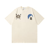 Rhude T Shir Sunset Snow Mountain Print Short Sleeve T-Shirt
