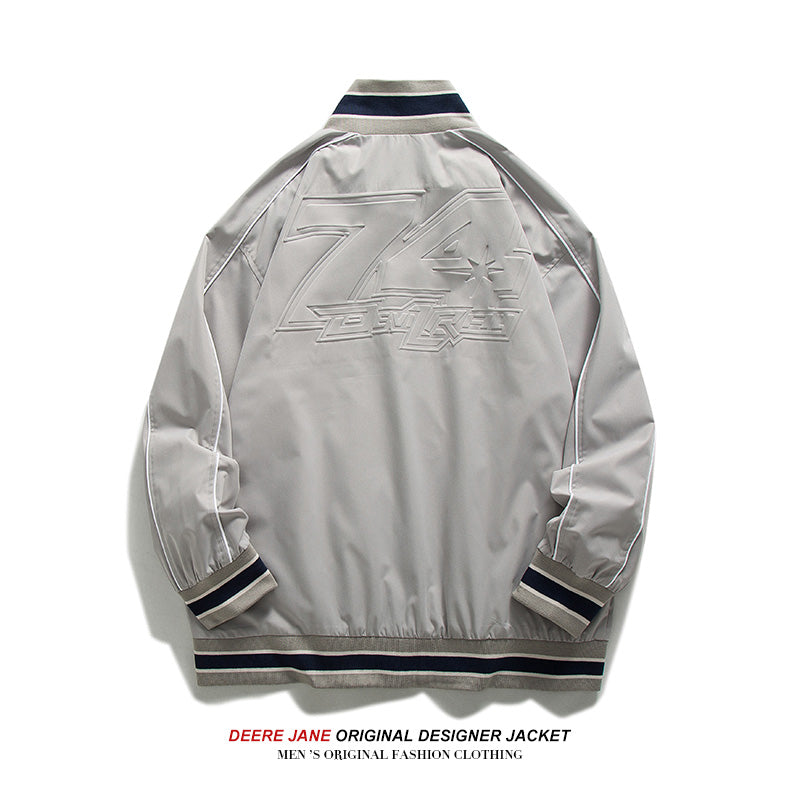 Men Jacket Spring Multicolor Jacket Coat Men's Loose All-Matching