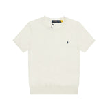 Ralph Lauren Knitted sweaters Ralph Lauren Knitted Short Sleeved Shirt RLl Pony Standard Knitted Twist Embroidered Short Sleeve Top T-Shirt