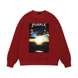 Purple Brand Sweatshirt Loose Crew Neck Sweater