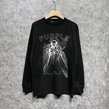 Purple Brand Long Sleeve T-Shirt Fashion Loose Long Sleeve Top