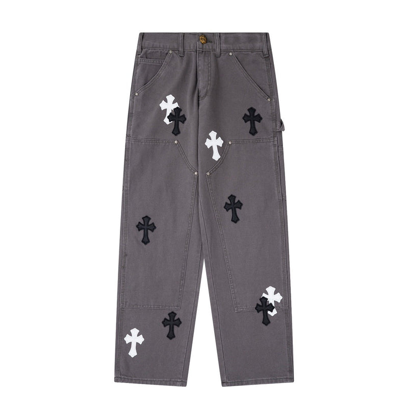 CHH Chrome Hearts Jeans Unisex Casual Loose Jeans