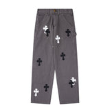 CHH Chrome Hearts Jeans Unisex Casual Loose Jeans