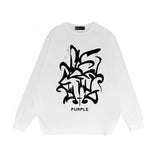 Purple Brand Long Sleeve T-Shirt Fashion Loose Long Sleeve Top