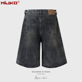 MIJKO Men Shorts Make Old Denim Shorts