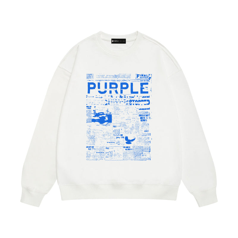 Purple Brand Sweatshirt Loose Crew Neck Sweater