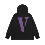 Vlone Hoodie Autumn/Winter Purple Big V Letter Hooded