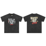Gallery Dept T Shirts Fashion Short Sleeve Gallery Dept Washed Old High Street T-shirt BF Loose