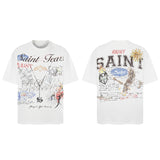 Men Vintage T-Shirts Saint Michael Tee Saint Tears