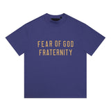 Fog Essentials T Shirts Autumn/Winter FOG Letter Crew Neck Short Sleeves