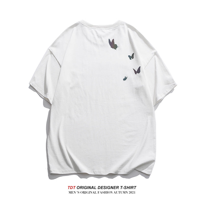 Men T-Shirts Loose Solid Color Short Sleeve T-shirt Men Summer Half Sleeve