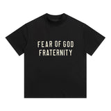 Fog Essentials T Shirts Autumn/Winter FOG Letter Crew Neck Short Sleeves