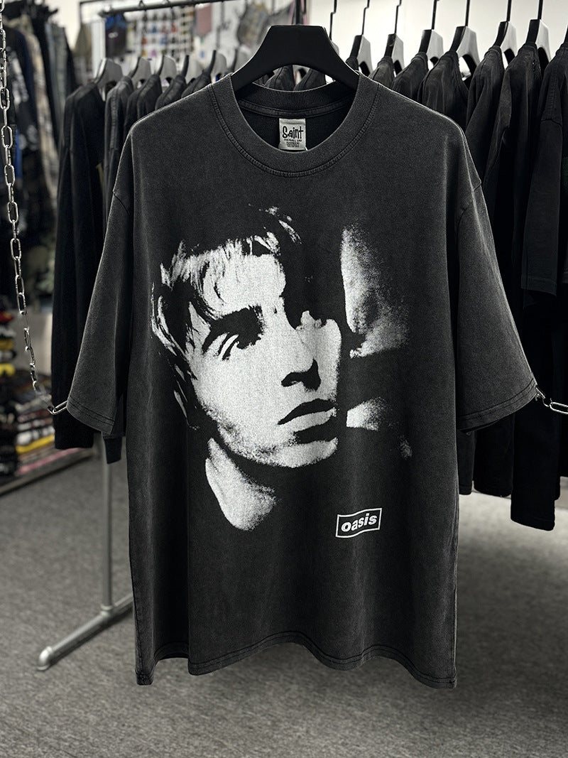Men Vintage T-Shirts "Oasis" Liam Gallagher