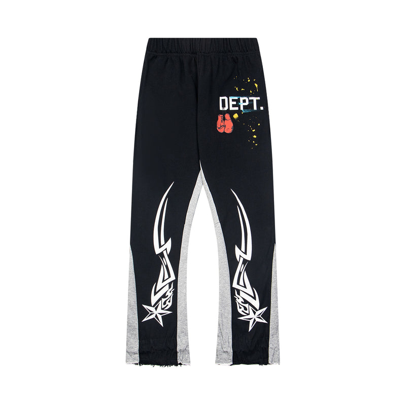 Gallery Dept Sweatpants T Hand-painted splashed ink letter splicing casual trousers