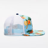 Trendy flat brimmed hat summer mesh sunshade