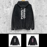 Purple Brand Distressed Hoodie Fashion Old Loose Hooded Sweater