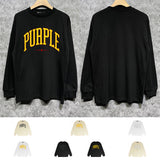 Purple Brand Long Sleeve T-Shirt Fashion Loose Long Sleeve Top