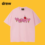 Drew T Shirts Short Sleeve English Printed T-shirt