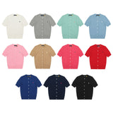 Ralph Lauren Knitted sweaters Ralph Lauren Knitted Short Sleeved Shirt RL Ralph Pony Standard POLO Short Sleeve Knitted Sweater Cardigan T-Shirt