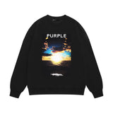 Purple Brand Sweatshirt Loose Crew Neck Sweater