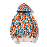 Bathing Ape Hoodie Indonesia City Limited Camo Shark Hooded Cardigan Sweater Jacket