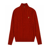 Ralph Lauren Coat RL Ralph Pony Standard Vintage Half Zip Sweater Loose Lazy Style Knitted