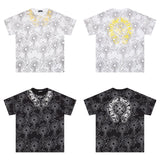 CHH Chrome Heart T Shirts Croatian Horseshoe Full Cross Sanskrit Short Sleeve