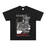 Kendrick Lamar T Shirts Cotton Hip Hop Rap Loose Short Sleeves