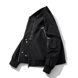 Mens Vintage Jackets Flight Suit Printed Logo Jacket