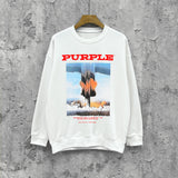 Purple Brand Sweatshirt Loose Crew Neck Sweater