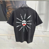 Men T-shirts Saint Michael Batman Printed Vintage Washed Old Short Sleeve T-Shirt