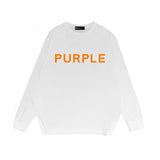 Purple Brand Long Sleeve T-Shirt Fashion Loose Long Sleeve Top