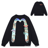 Evisu Sweatshirts Loose Casual Unisex Sweatshirts