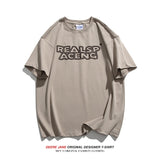 Men's T-Shirts Short-Sleeved T-shirt Men's Summer Loose round Neck Half-Length Sleeve Versatile