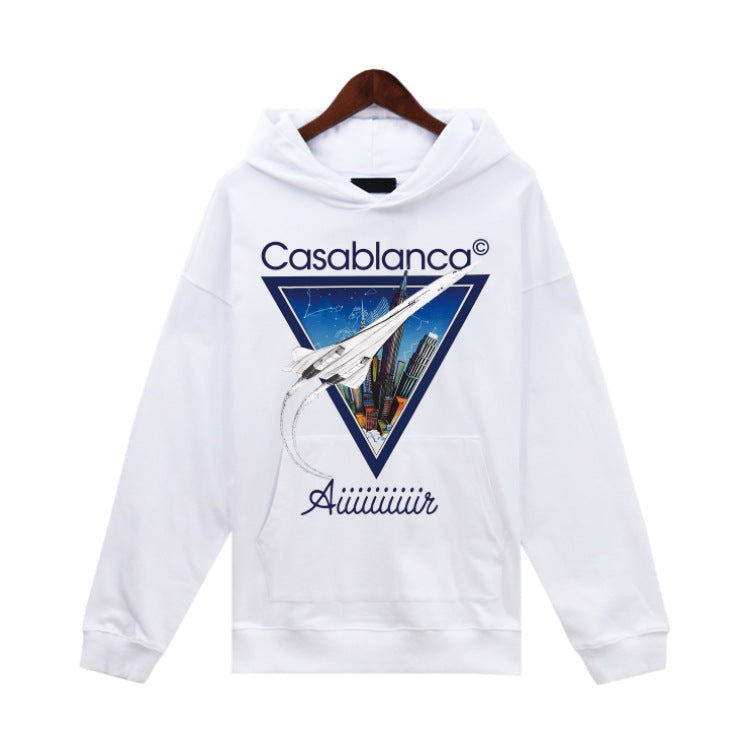 Casablanca Hoodie Autumn/Winter Rainbow Print Hooded Sweater