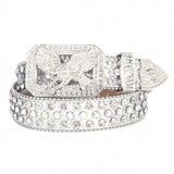 Hip-hop punk rhinestone belt eagle plate buckle