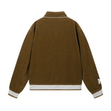 Amiri Jacket AMI Corduroy Embroidered Lapel Baseball Uniform for Men and Women