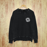 Purple Brand Distressed Sweatshirt Retro Vintage Crew Neck Sweater